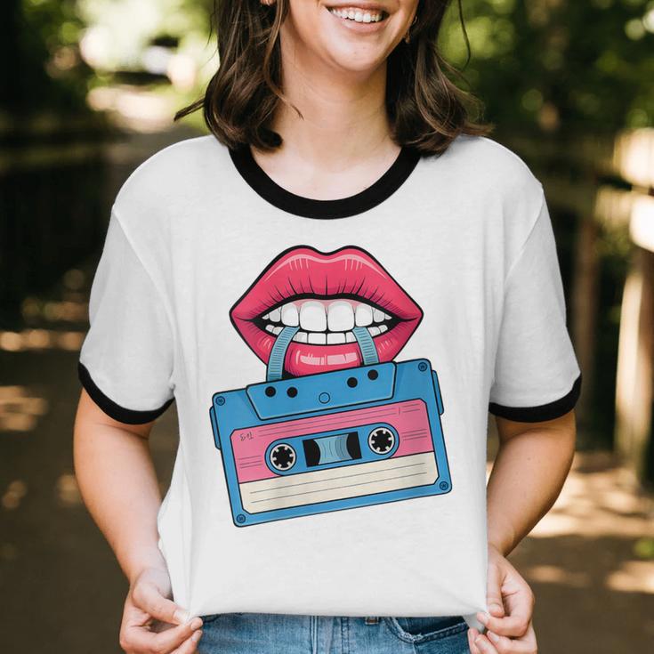 Retro 80s And 90s Cassette Perfect For Nostalgia Unisex Cotton Ringer T-Shirt Retro 80s And 90s Cassette Perfect For Nostalgia Unisex Cotton Ringer T-Shirt
