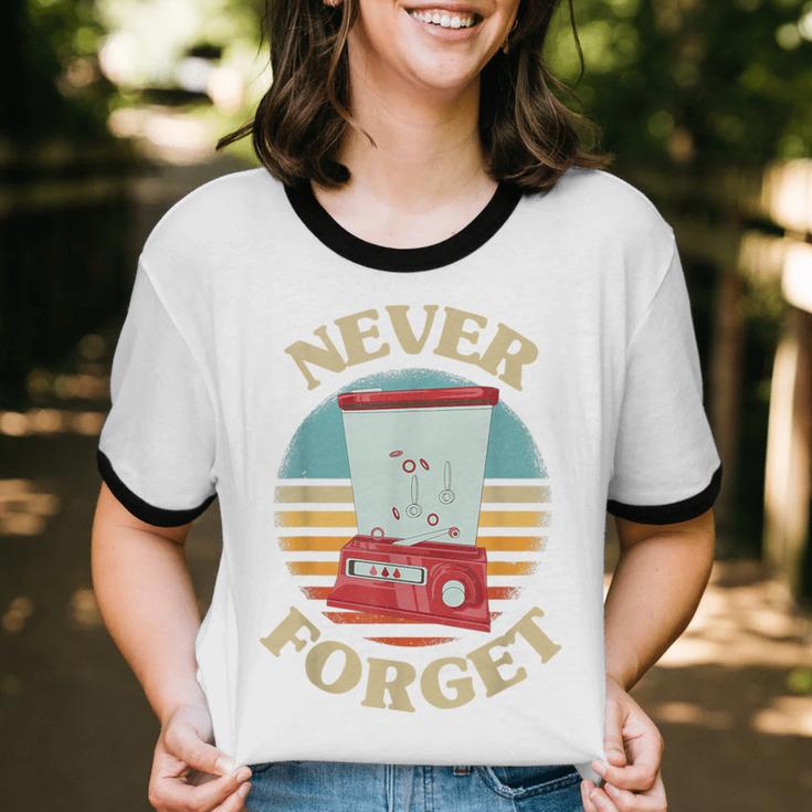 Retro Gaming Never Forget Nostalgia Vintage Unisex Cotton Ringer T-Shirt Retro Gaming Never Forget Nostalgia Vintage Unisex Cotton Ringer T-Shirt