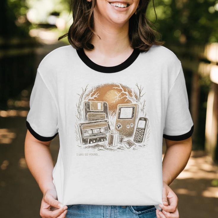 Retro Nostalgia – I Was So Young Tee Unisex Cotton Ringer T-Shirt Retro Nostalgia – I Was So Young Tee Unisex Cotton Ringer T-Shirt