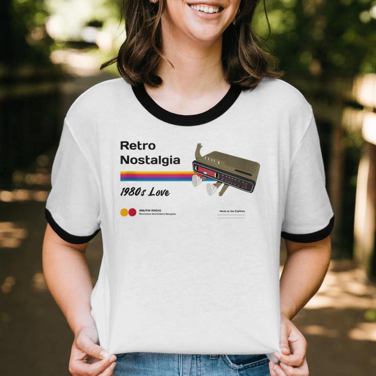 Retro Nostalgia 1980s Love Graphic Unisex Cotton Ringer T-Shirt Retro Nostalgia 1980s Love Graphic Unisex Cotton Ringer T-Shirt