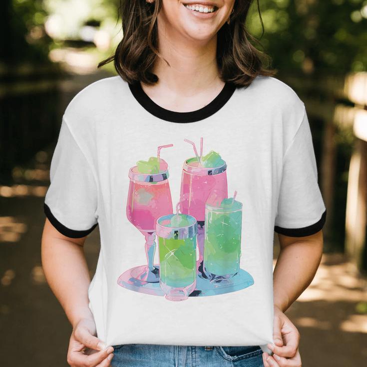Retro Soft Drinks 80s 90s Nostalgia Cute Anime Aesthetic Tee Unisex Cotton Ringer T-Shirt Retro Soft Drinks 80s 90s Nostalgia Cute Anime Aesthetic Tee Unisex Cotton Ringer T-Shirt