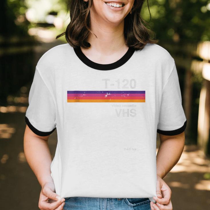 Retro VHS Tape 80s 90s Nostalgia For Movie Fans Unisex Cotton Ringer T-Shirt Retro VHS Tape 80s 90s Nostalgia For Movie Fans Unisex Cotton Ringer T-Shirt