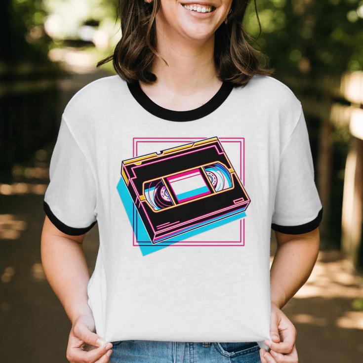 Retro VHS Vaporwave Video Cassette Nostalgia Geek Chic Premium Tri-Blend Unisex Cotton Ringer T-Shirt Retro VHS Vaporwave Video Cassette Nostalgia Geek Chic Premium Tri-Blend Unisex Cotton Ringer T-Shirt