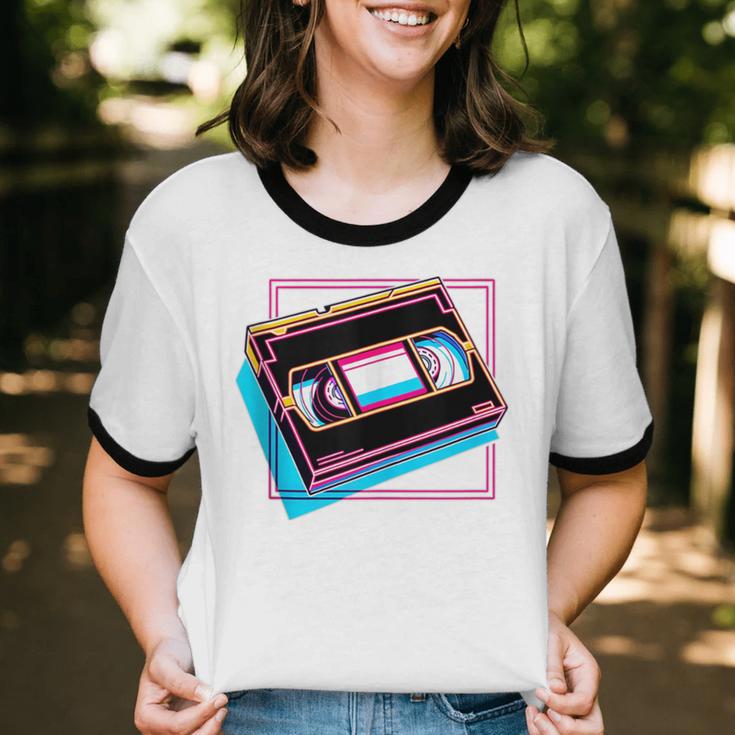 Retro VHS Vaporwave Video Cassette Nostalgia Geek Chic Unisex Cotton Ringer T-Shirt Retro VHS Vaporwave Video Cassette Nostalgia Geek Chic Unisex Cotton Ringer T-Shirt