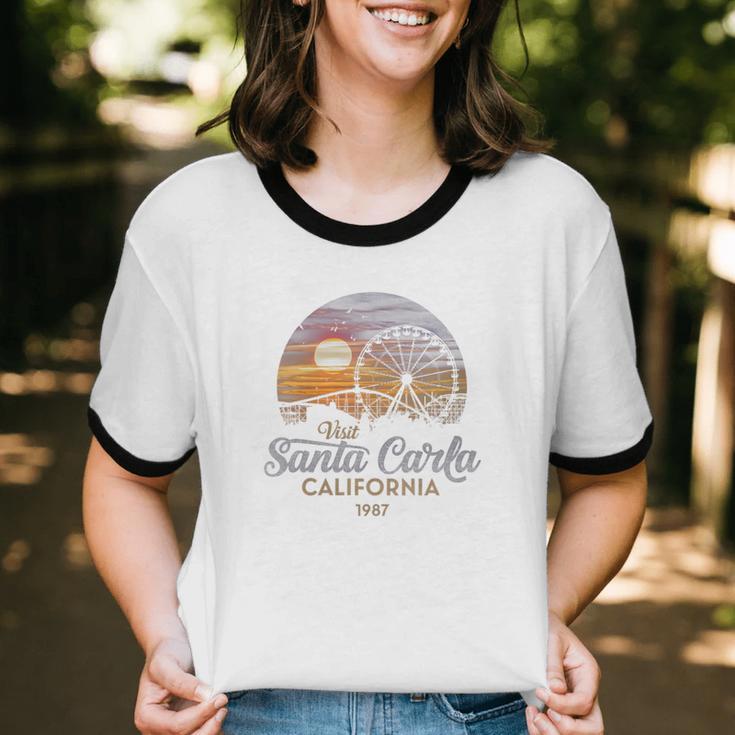 Santa Carla 1987 California Retro Sunset Nostalgia Unisex Cotton Ringer T-Shirt