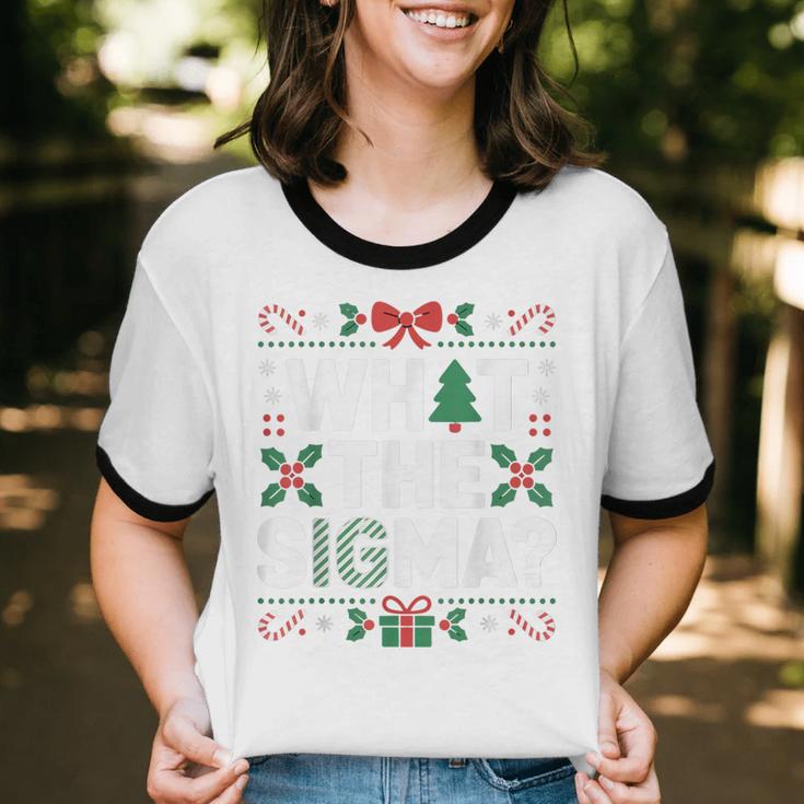 What The Sigma Christmas Party Outfit For Introverts Unisex Cotton Ringer T-Shirt What The Sigma Christmas Party Outfit For Introverts Unisex Cotton Ringer T-Shirt