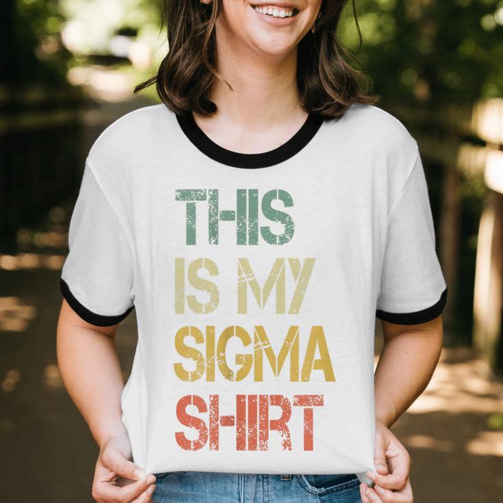 This Is My Sigma Shirt Male Lone Wolf Minimalist Introvert Unisex Cotton Ringer T-Shirt This Is My Sigma Shirt Male Lone Wolf Minimalist Introvert Unisex Cotton Ringer T-Shirt