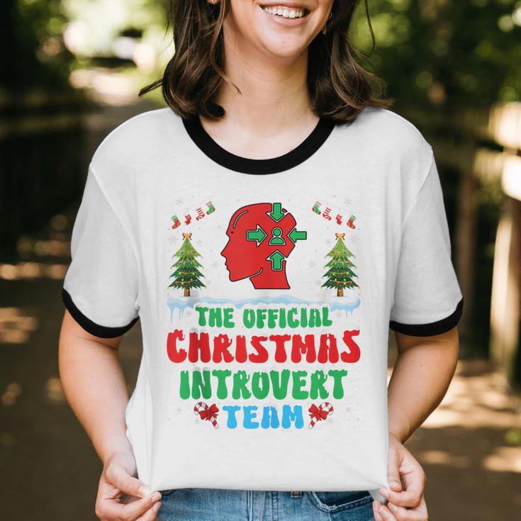 Snow Christmas Introvert Team Introverted Introvert Xmas Unisex Cotton Ringer T-Shirt Snow Christmas Introvert Team Introverted Introvert Xmas Unisex Cotton Ringer T-Shirt