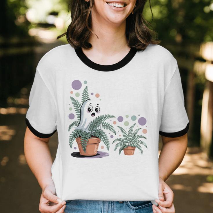 Social Anxiety Introvert Nervous Awkward Socially Unisex Cotton Ringer T-Shirt