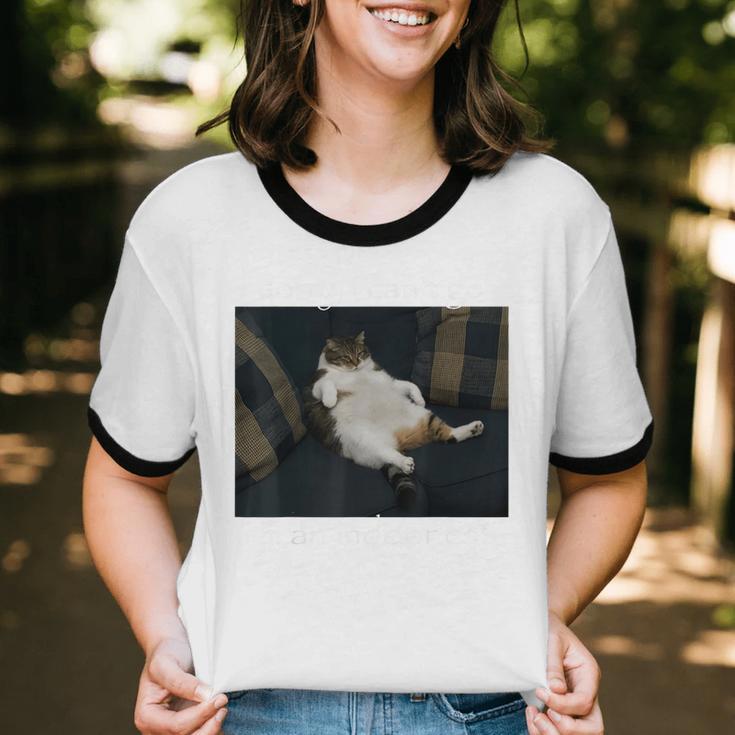 Sorry I Can’t Go I’m An Indoor Cat Introvert Meme Unisex Cotton Ringer T-Shirt Sorry I Can’t Go I’m An Indoor Cat Introvert Meme Unisex Cotton Ringer T-Shirt