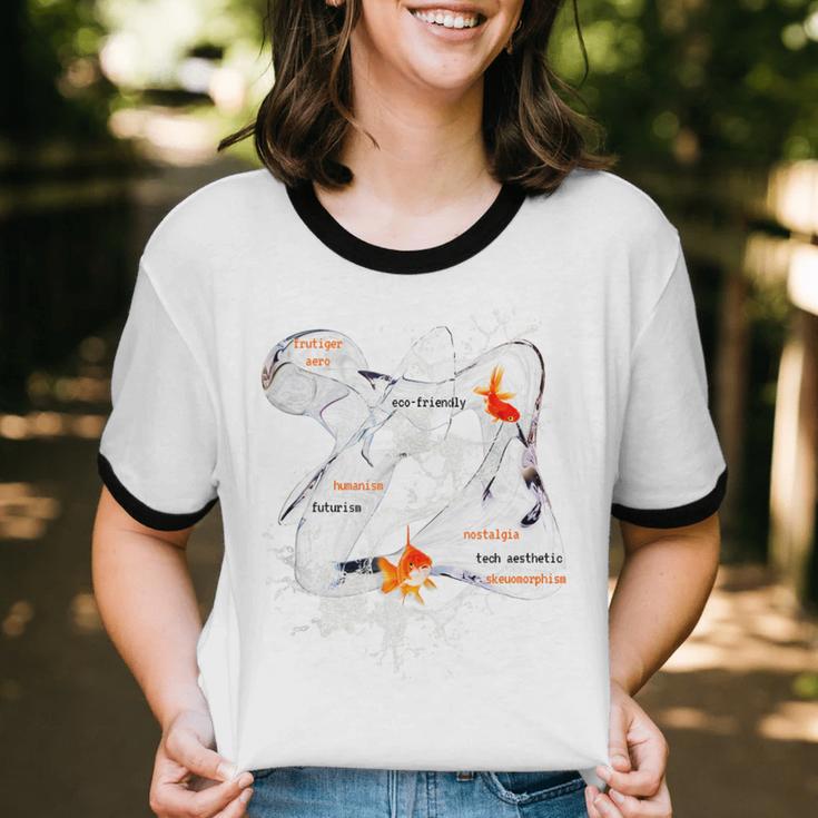 Splash Water Frutiger Aero Y2K Style Clownfish Unisex Cotton Ringer T-Shirt Splash Water Frutiger Aero Y2K Style Clownfish Unisex Cotton Ringer T-Shirt