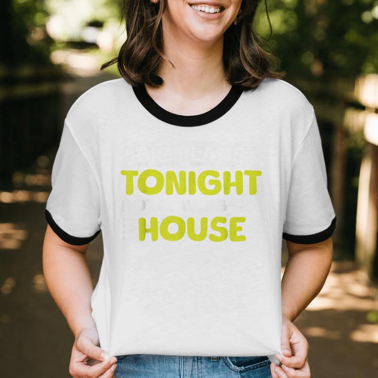 Staying Alone Big Plans Tonight Ideal For Introverts Unisex Cotton Ringer T-Shirt