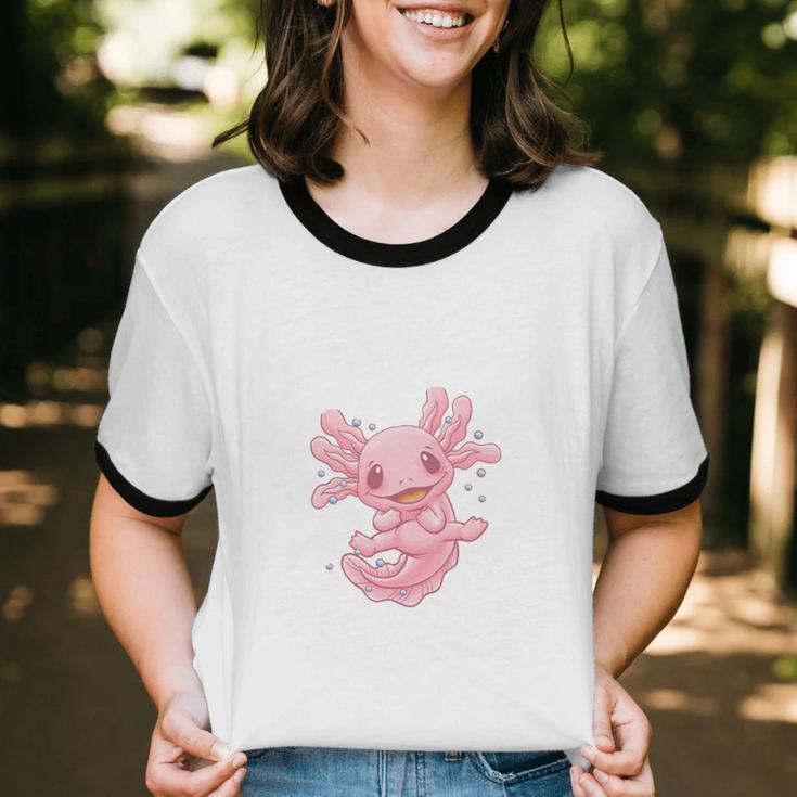 I Tried People I Prefer Axolotl Salamander Introvert Unisex Cotton Ringer T-Shirt I Tried People I Prefer Axolotl Salamander Introvert Unisex Cotton Ringer T-Shirt