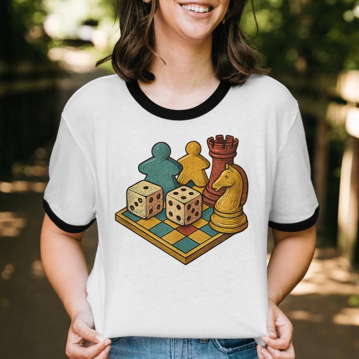 Vintage Board Game Art – Tabletop Nostalgia Unisex Cotton Ringer T-Shirt Vintage Board Game Art – Tabletop Nostalgia Unisex Cotton Ringer T-Shirt