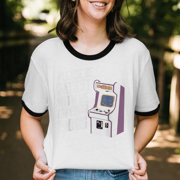 Vintage Gaming Please Be Patient With Me I'm From The 1900s Unisex Cotton Ringer T-Shirt