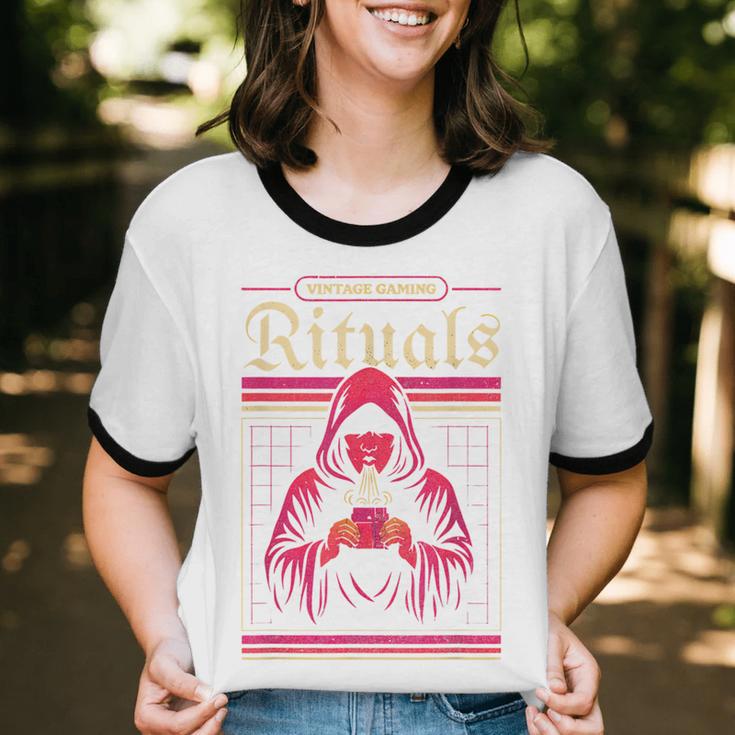 Vintage Gaming Rituals Retro Gamer Nostalgia Vintage Games Unisex Cotton Ringer T-Shirt Vintage Gaming Rituals Retro Gamer Nostalgia Vintage Games Unisex Cotton Ringer T-Shirt