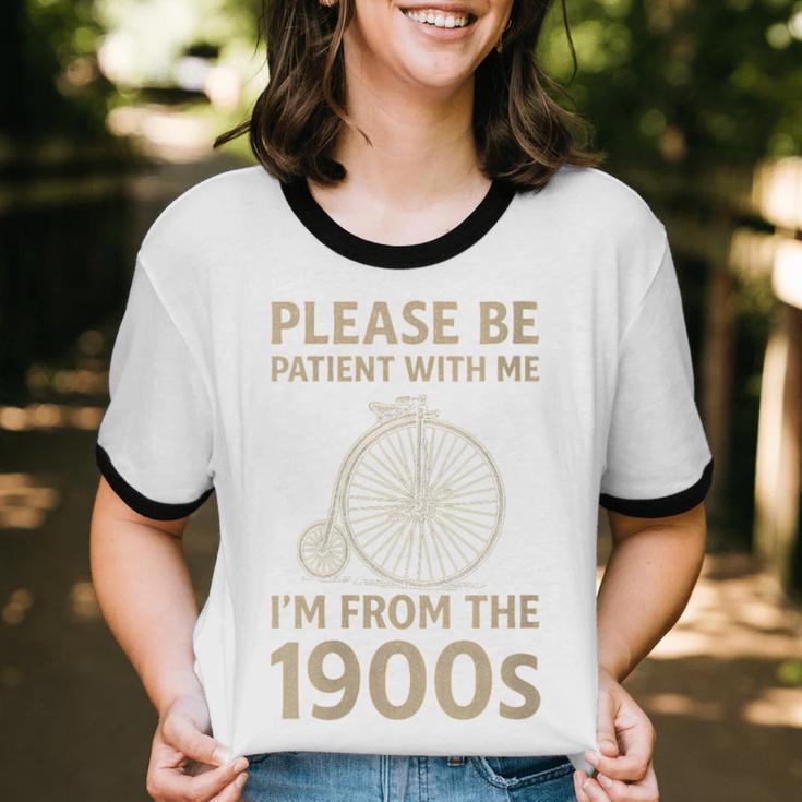 Vintage Please Be Patient With Me I'm From The 1900s Cycle Unisex Cotton Ringer T-Shirt Vintage Please Be Patient With Me I'm From The 1900s Cycle Unisex Cotton Ringer T-Shirt
