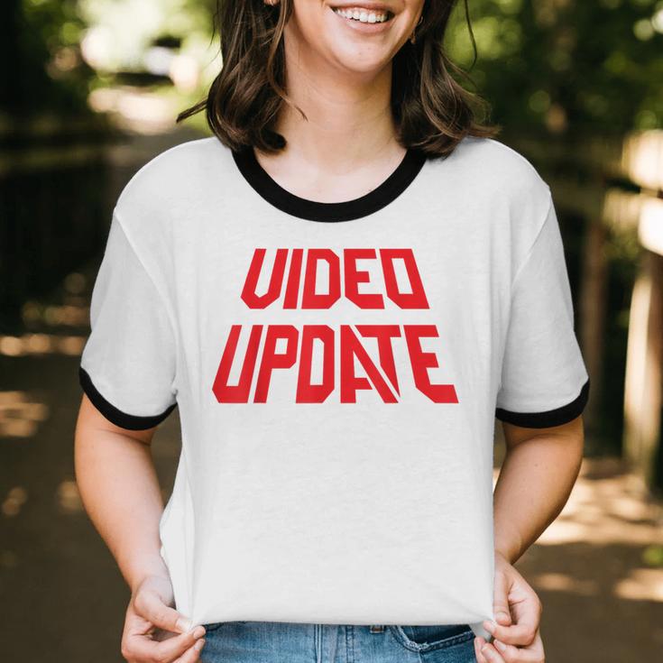 Vintage Video Update – 90s VHS Rental Nostalgia Minnesota Unisex Cotton Ringer T-Shirt
