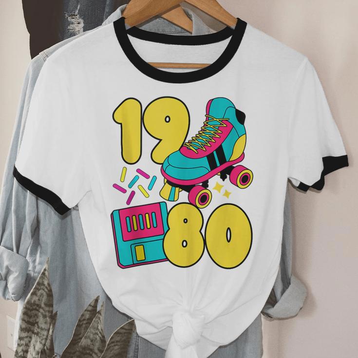 1980 Retro Raised In The 80s Old School Nostalgia Vibes Unisex Cotton Ringer T-Shirt