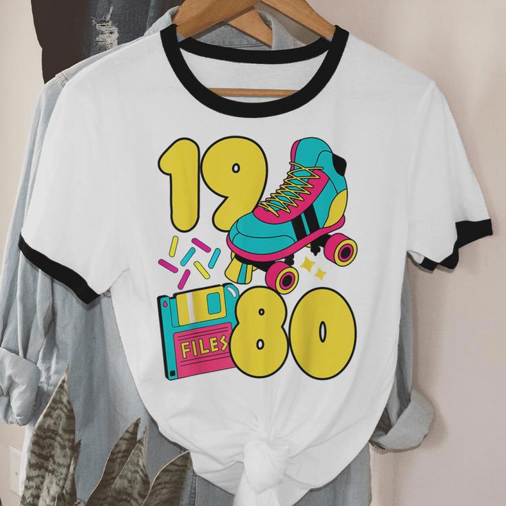 1980 Retro Raised In The 80s Old School Nostalgia Vibes Unisex Cotton Ringer T-Shirt