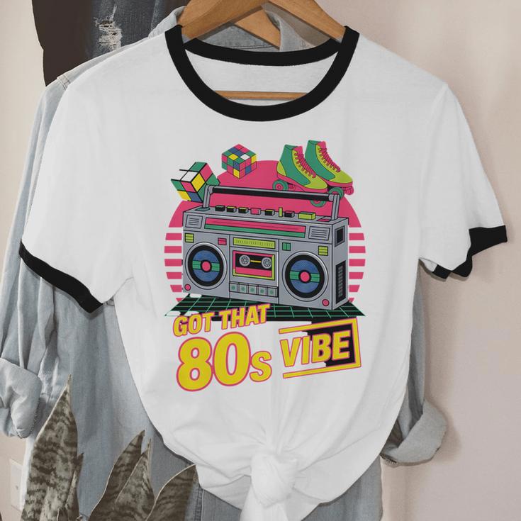 1980s 80s Reunion Nostalgia Memories Music School Grew Up Premium Tri-Blend Unisex Cotton Ringer T-Shirt
