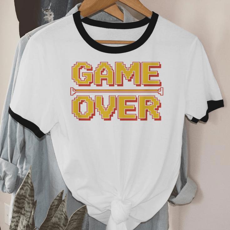 1980s Nostalgia Arcade Gamer Retro Video Game Novelty Unisex Cotton Ringer T-Shirt