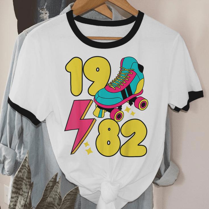 1982 Retro Raised In The 80s Old School Nostalgia Vibes Unisex Cotton Ringer T-Shirt