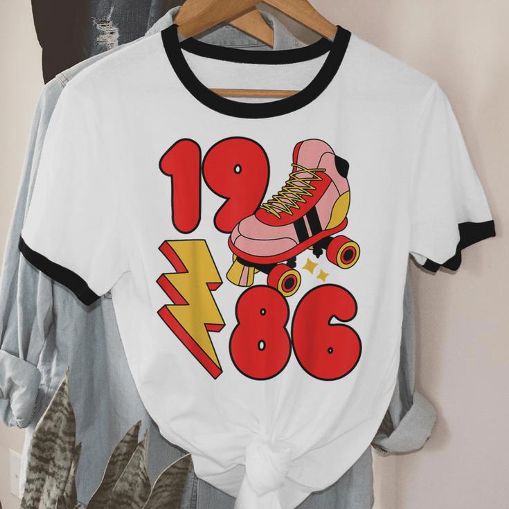 1986 Retro Roller Skate Vintage 80s Nostalgia Collector Unisex Cotton Ringer T-Shirt 1986 Retro Roller Skate Vintage 80s Nostalgia Collector Unisex Cotton Ringer T-Shirt