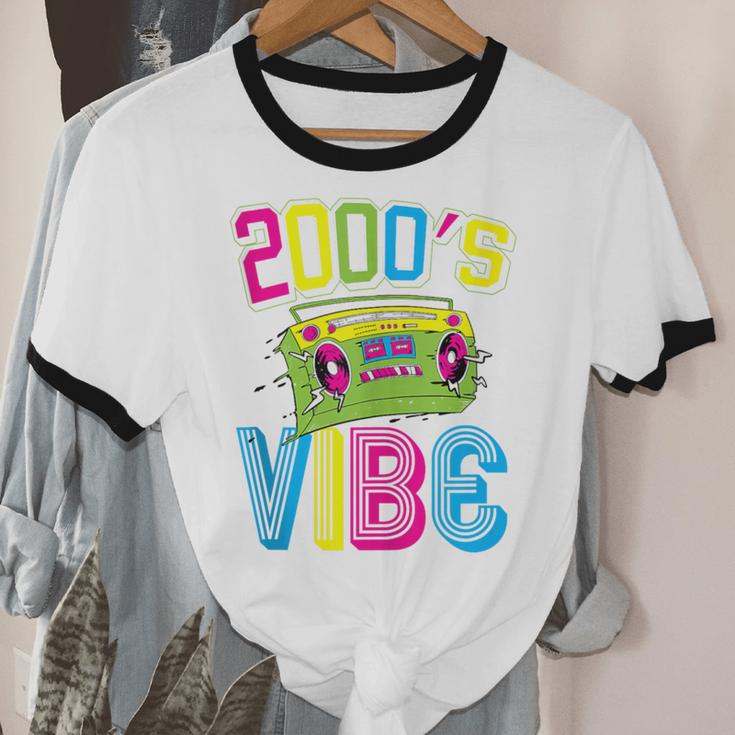 2000's Vibe Hip Hop Costume Early 2000s Party Nostalgia Unisex Cotton Ringer T-Shirt
