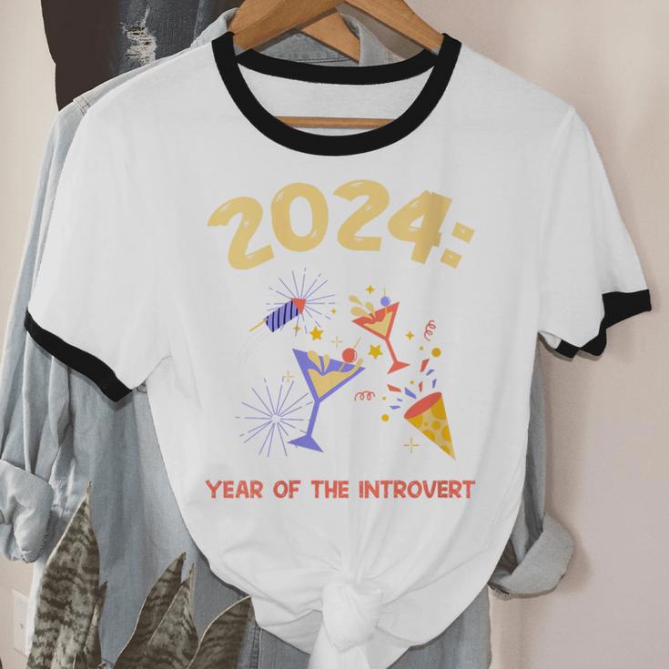 2024 Year Of The Introvert New Year Adventures Unisex Cotton Ringer T-Shirt