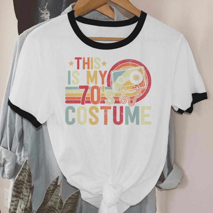 This Is My 70's Costume Retro Style Nostalgia 1970s Vintage Premium Tri-Blend Unisex Cotton Ringer T-Shirt