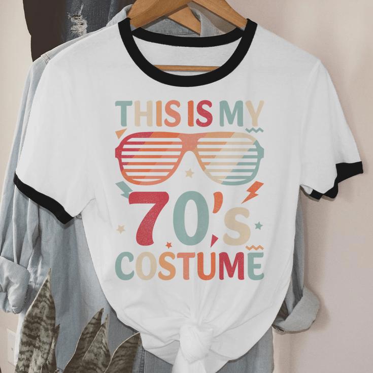 This Is My 70s Costume Vintage Style Nostalgia 1970s Retro Premium Tri-Blend Unisex Cotton Ringer T-Shirt