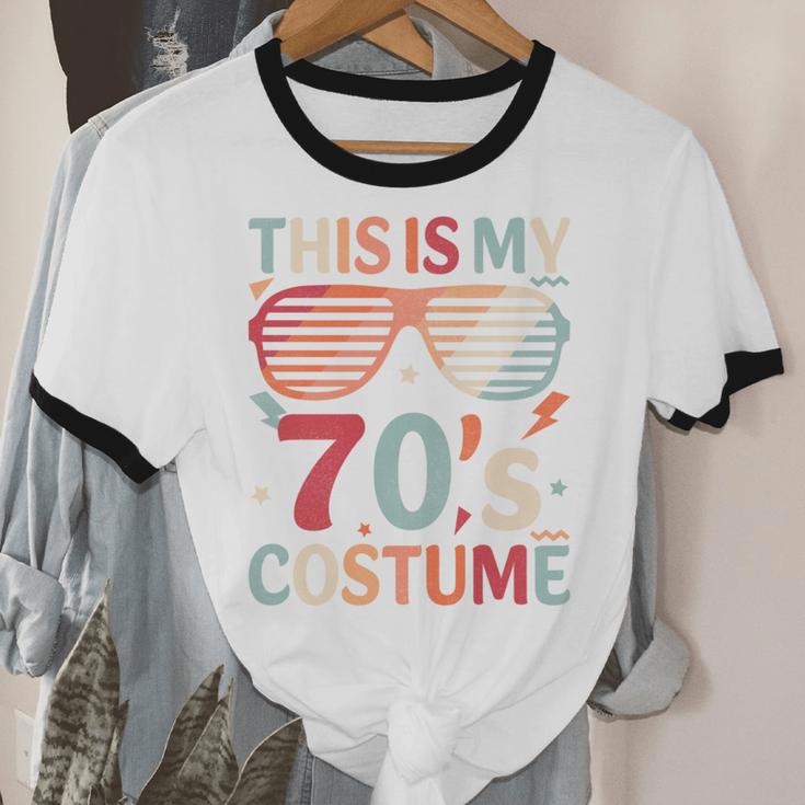 This Is My 70s Costume Vintage Style Nostalgia 1970s Retro Unisex Cotton Ringer T-Shirt