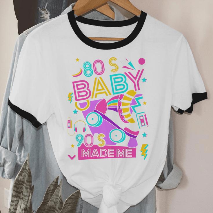 80's Baby 90's Made Me 1980s 1990s Nostalgia Retro Party Premium Tri-Blend Unisex Cotton Ringer T-Shirt