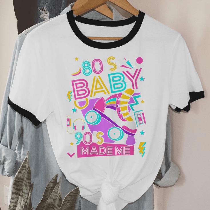 80's Baby 90's Made Me 1980s 1990s Nostalgia Retro Party Unisex Cotton Ringer T-Shirt