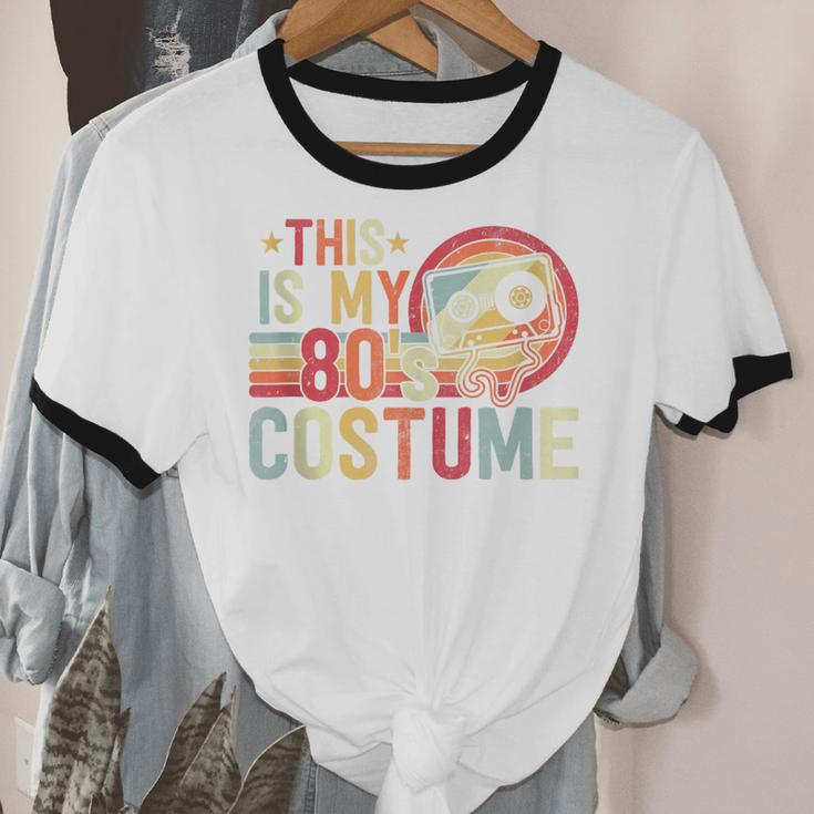 This Is My 80s Costume Vintage Style Nostalgia 1980s Retro Unisex Cotton Ringer T-Shirt