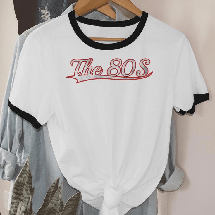 The 80S Eighties Decade Nostalgia Music Vintage Varsity Unisex Cotton Ringer T-Shirt