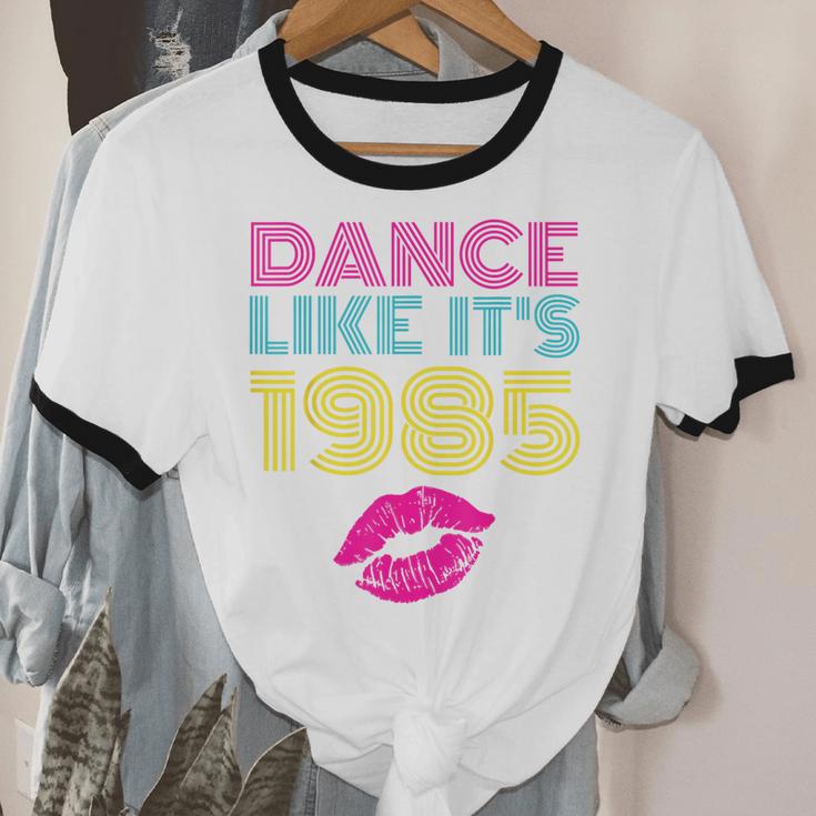 80s Outfit Women Nostalgia Eighties Party Unisex Cotton Ringer T-Shirt