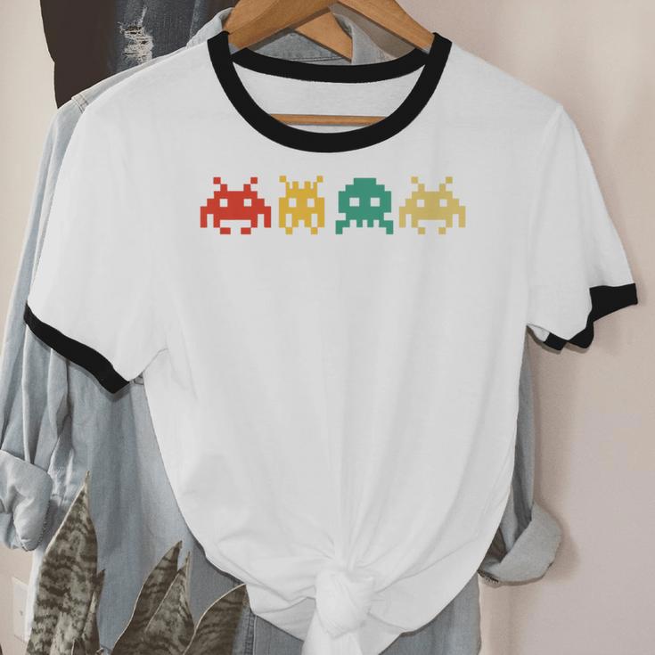 80s Video Game Vintage Nostalgia Retro Arcade Novelty Unisex Cotton Ringer T-Shirt