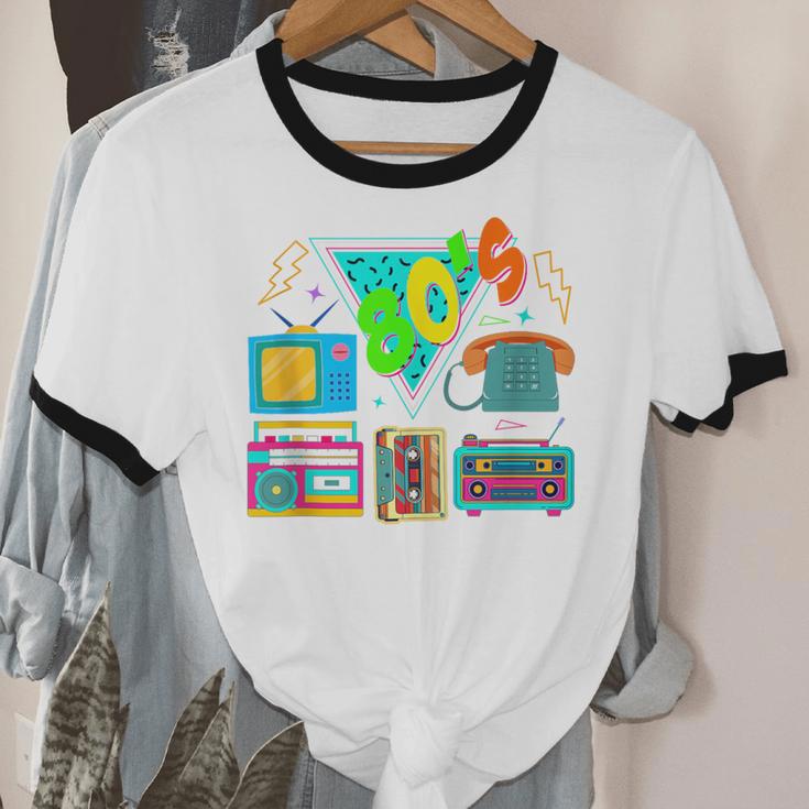 80's Vintage Cassette Tape Nostalgia Mixtape Era 1980s Retro Unisex Cotton Ringer T-Shirt