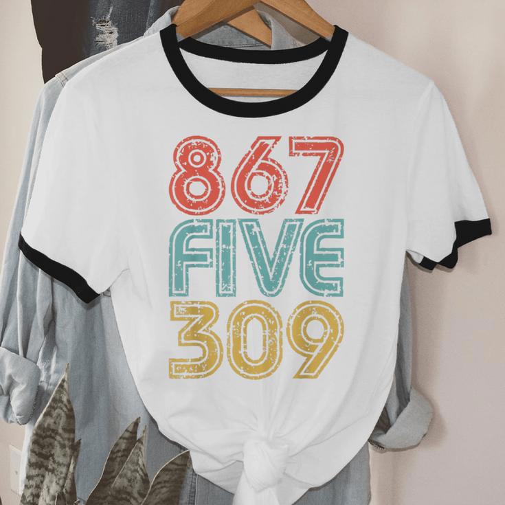 8675309 Retro Vintage 80's 90's Music Nostalgia Unisex Cotton Ringer T-Shirt