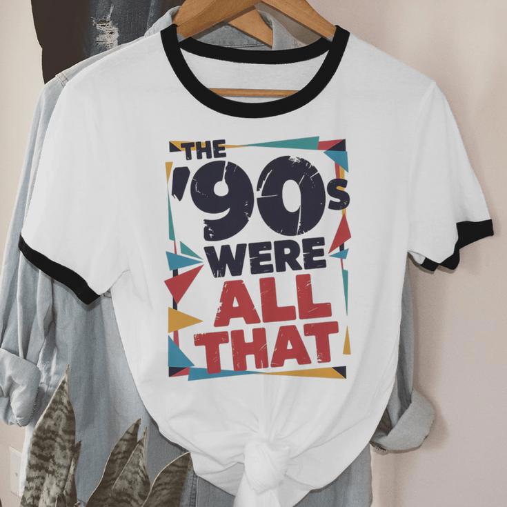 The 90s Were All That – Retro 1990s Nostalgia Tee Premium Tri-Blend Unisex Cotton Ringer T-Shirt