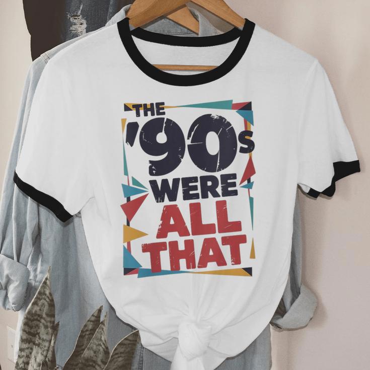 The 90s Were All That – Retro 1990s Nostalgia Tee Unisex Cotton Ringer T-Shirt The 90s Were All That – Retro 1990s Nostalgia Tee Unisex Cotton Ringer T-Shirt
