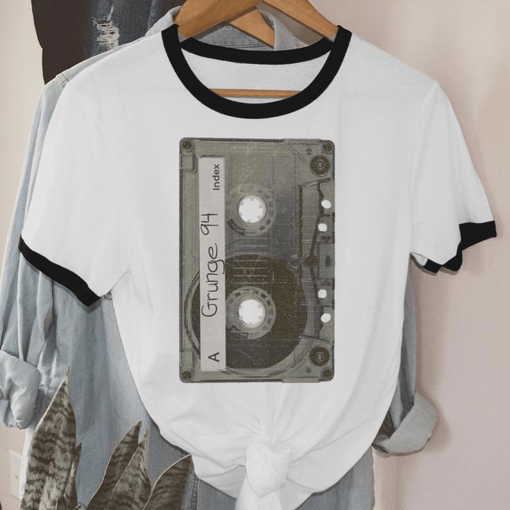 90s MUSIC NOSTALGIA GRAPHIC Unisex Cotton Ringer T-Shirt