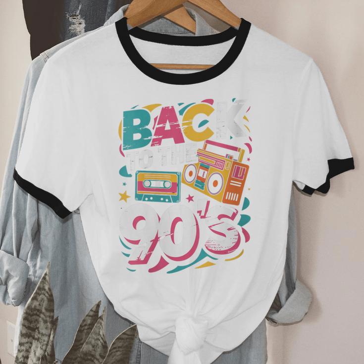 90's Nineties Nostalgia Costume Party Back To The 90s Unisex Cotton Ringer T-Shirt