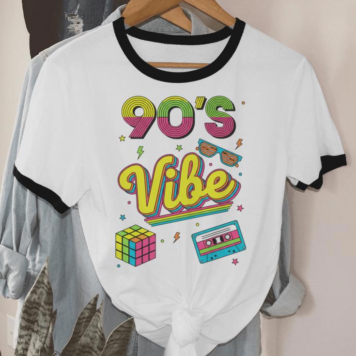 90s Nostalgia Retro Apparel 90'S Vibe Retro Unisex Cotton Ringer T-Shirt