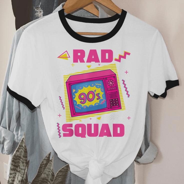 90s Rad Squad Retro Television 90s Aesthetic Nostalgia Unisex Cotton Ringer T-Shirt