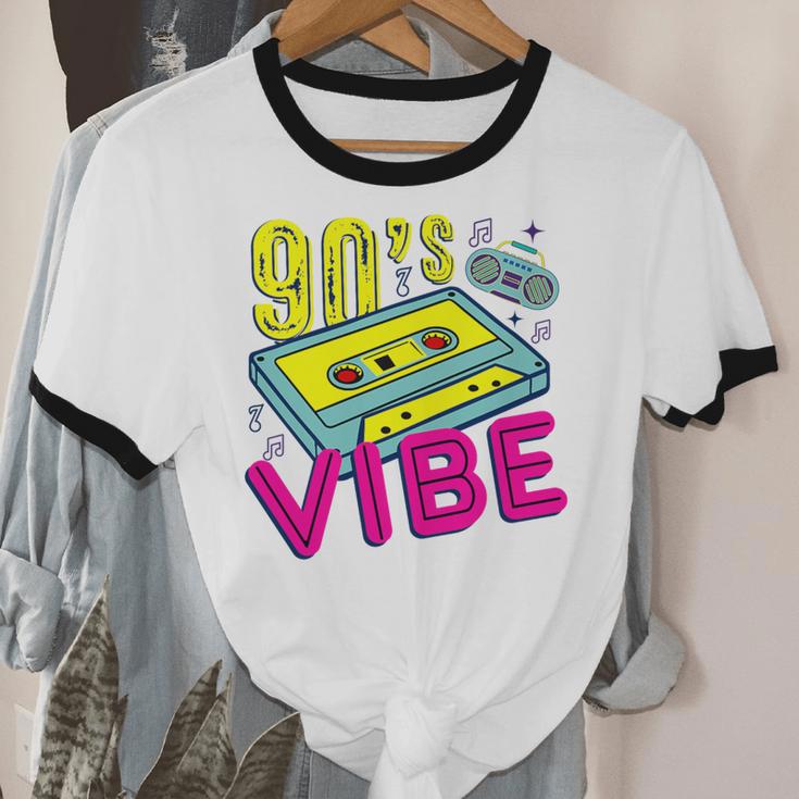 90's Vibe Retro Style Cassette Tape Nostalgia 1990s Party Premium Tri-Blend Unisex Cotton Ringer T-Shirt 90's Vibe Retro Style Cassette Tape Nostalgia 1990s Party Premium Tri-Blend Unisex Cotton Ringer T-Shirt