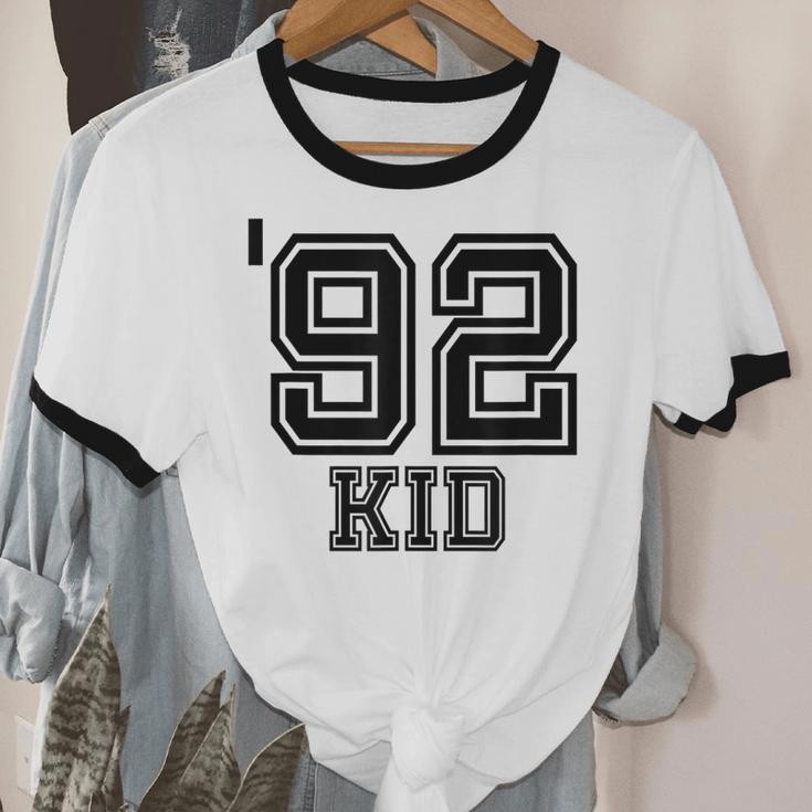 '92 Kid Perfect Vintage Retro Nostalgia Gear For Year 1992 Unisex Cotton Ringer T-Shirt