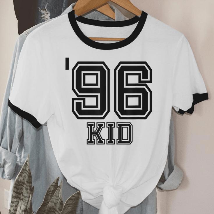 '96 Kid Perfect Vintage Retro Nostalgia Gear For Year 1996 Unisex Cotton Ringer T-Shirt